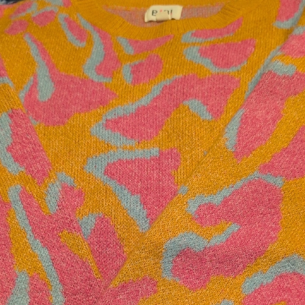 BiBi Orange Patterned Sweater - Picture 4 of 6